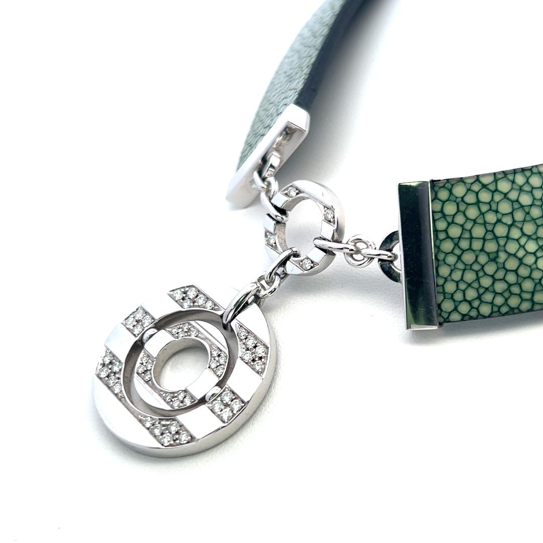 Collana Bvlgari con diamante tondo e brillante da 1,00 carati in oro bianco 18 carati in vendita 2