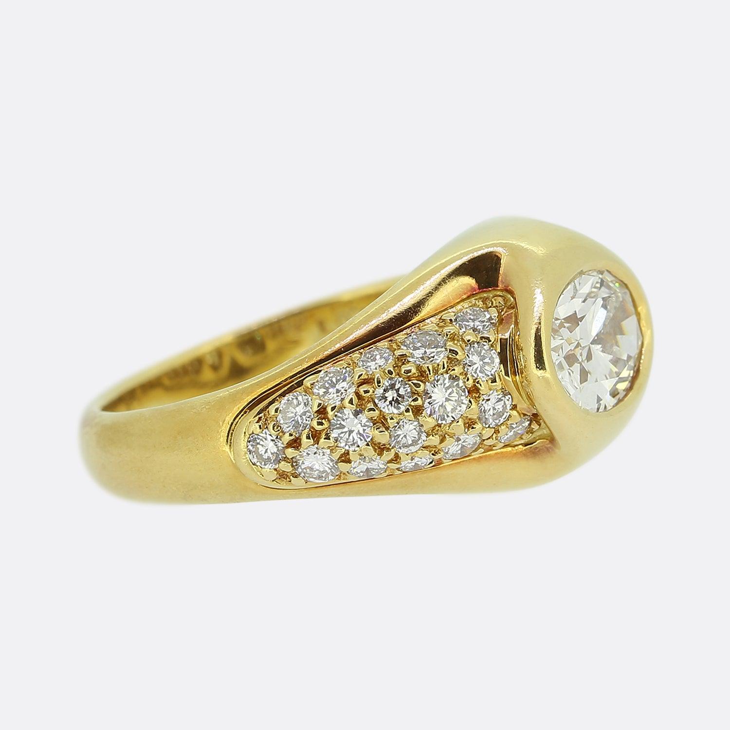 Oval Cut Bvlgari 1.01 Carat Diamond Ring For Sale
