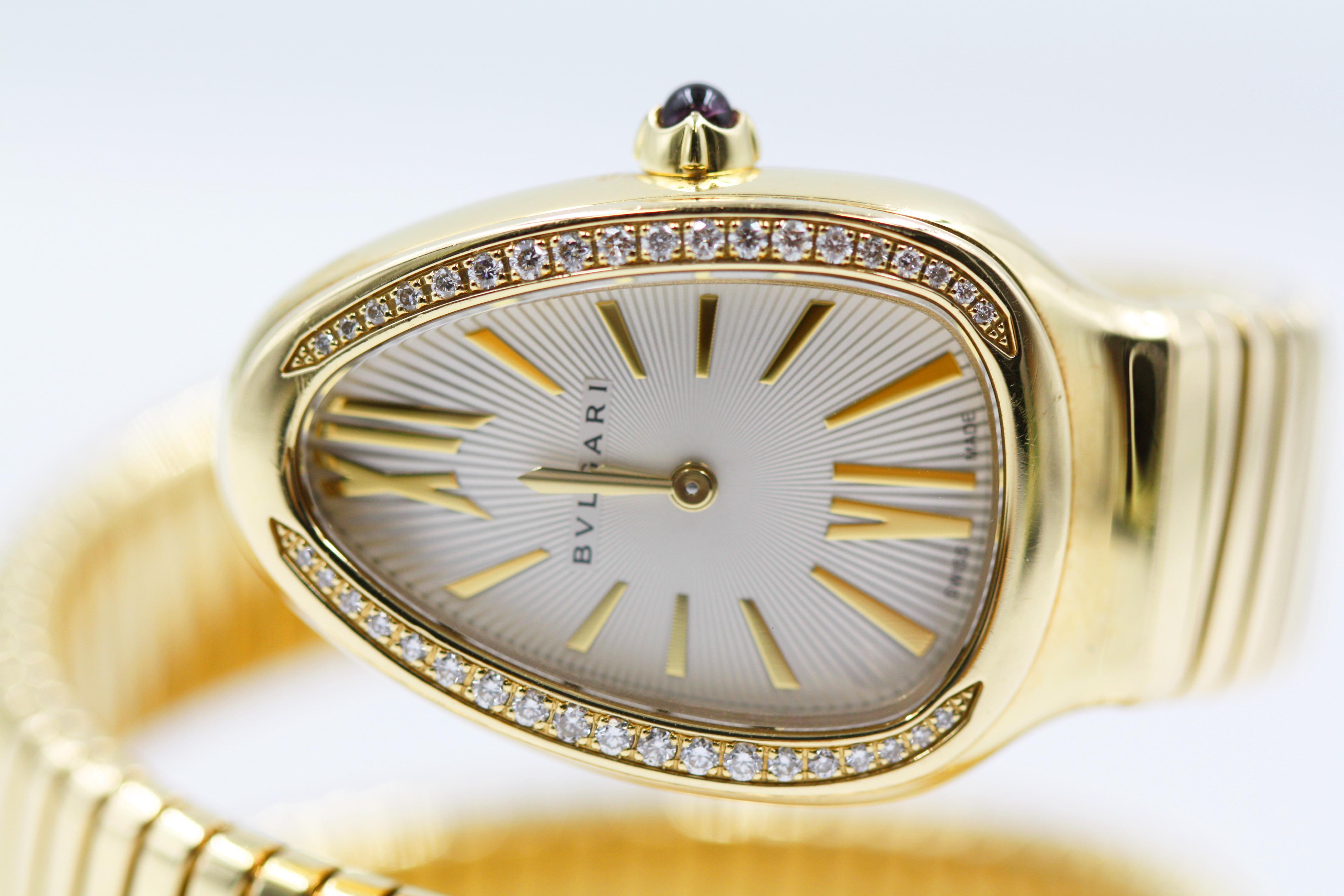 Women's Bvlgari 101923 Sp35c6gdg.2t Serpenti Tubogas Watch, Yellow Gold
