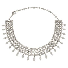 Bvlgari 11 Carat Diamond 18k White Gold Lucea Choker Necklace