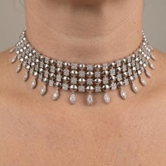 Bvlgari Lucea Choker-Halskette aus 18 Karat Weißgold mit einem 11-Karat-Diamanten
