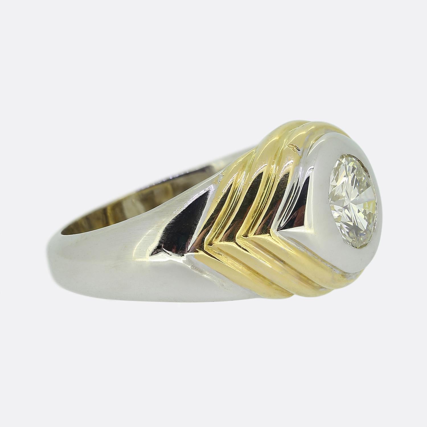Brilliant Cut Bvlgari 1.28 Carat Diamond Ring For Sale