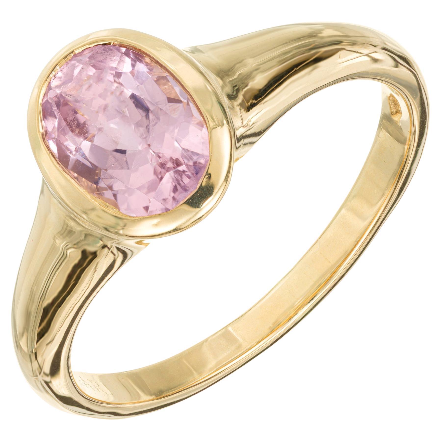 Bvlgari 1.68 Carat Tourmaline Yellow Gold Ring For Sale