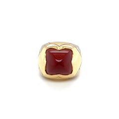 Bvlgari 18 Karat Gold and Jasper Pyramid Cocktail Ring
