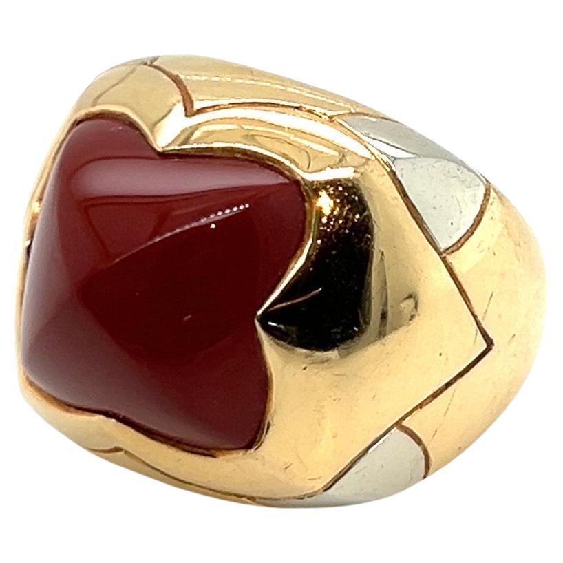 Bvlgari 18 Karat Gold and Jasper Pyramid Cocktail Ring