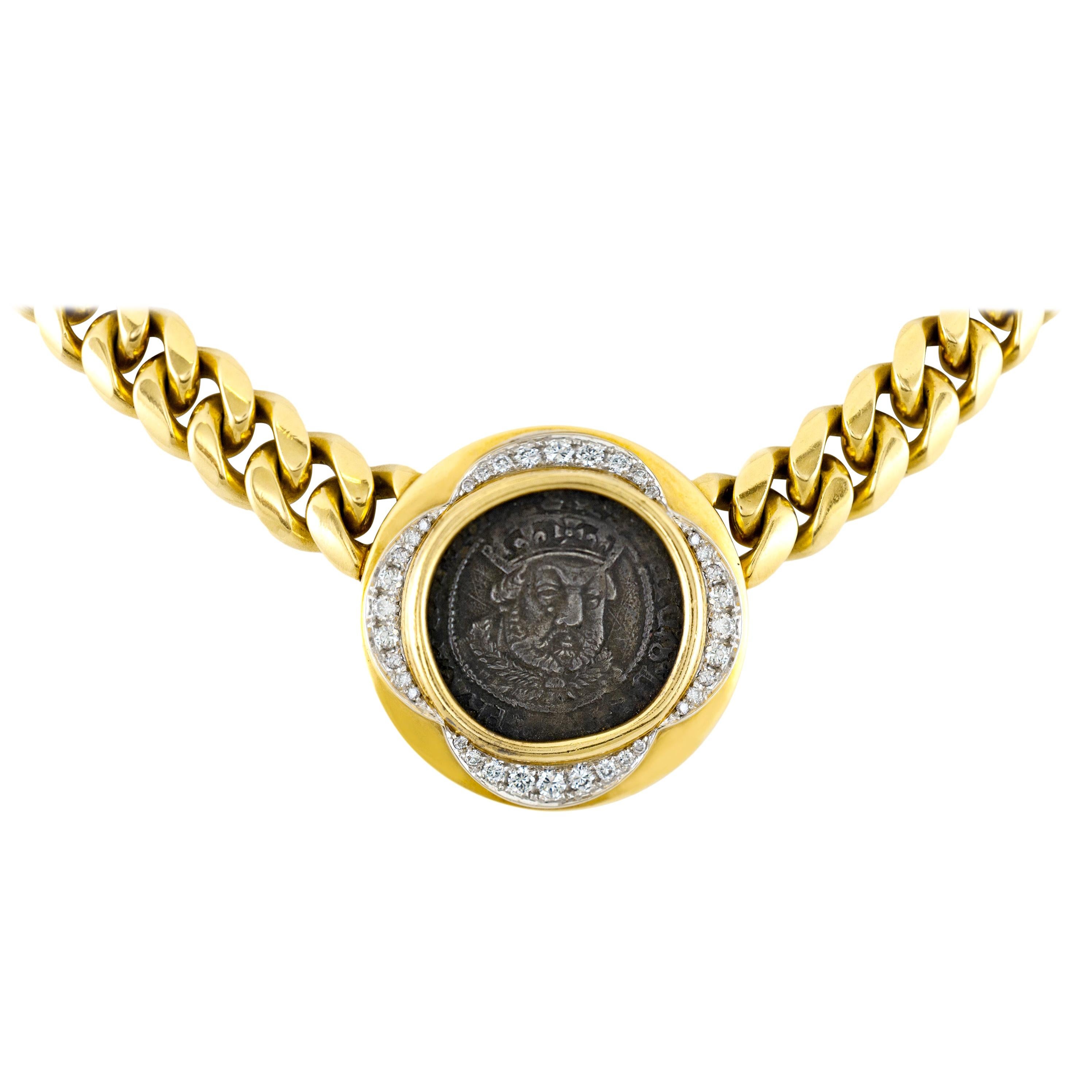 bulgari coin necklace