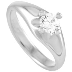 Bvlgari 18 Karat White Gold 0.30 Carat Diamond Engagement Ring