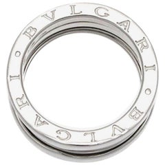 Bvlgari 18 Karat White Gold B-Zero 3-Row Band Ring