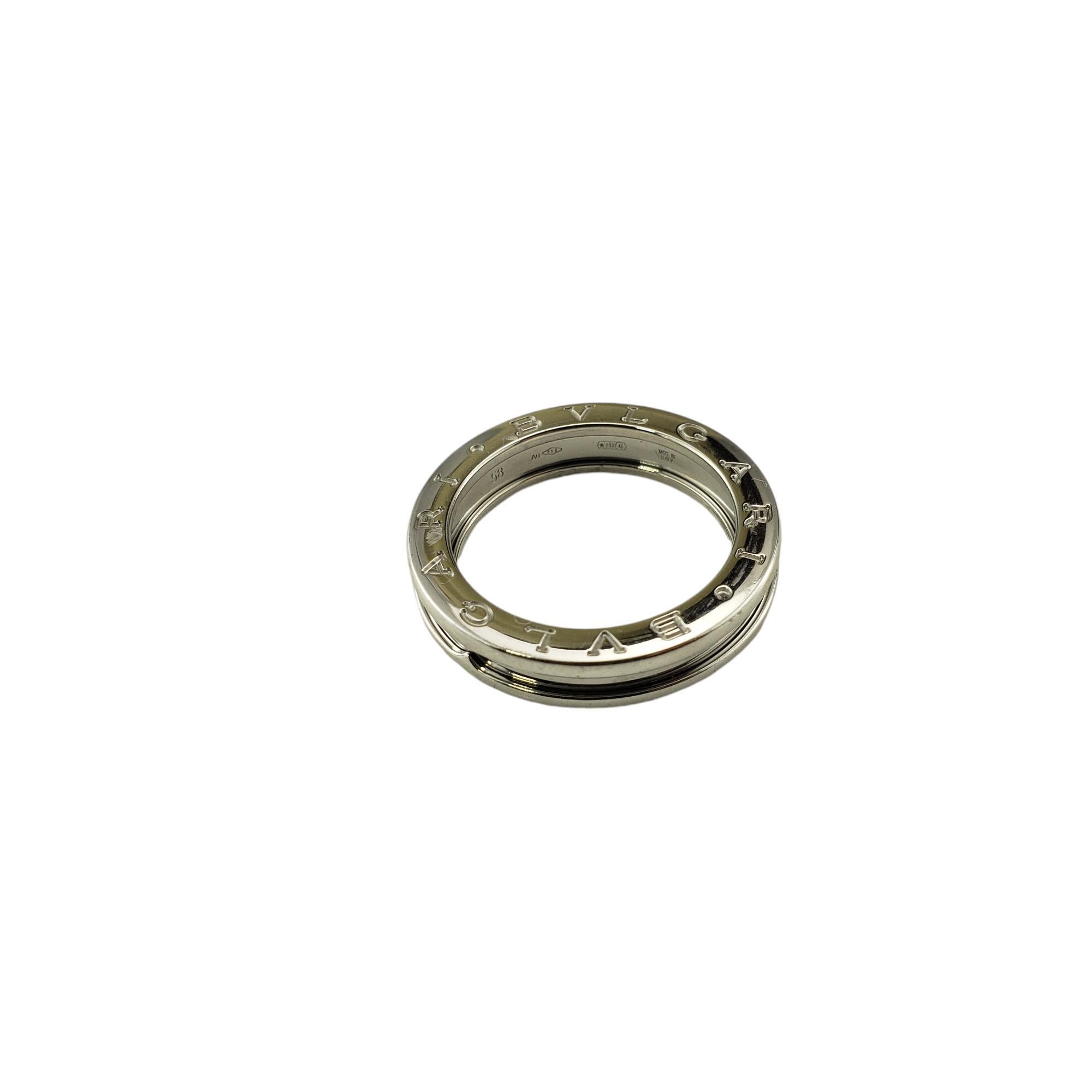 Women's Bvlgari 18 Karat White Gold B.Zero 1 Ring Size 8.5 (58) #18749 For Sale