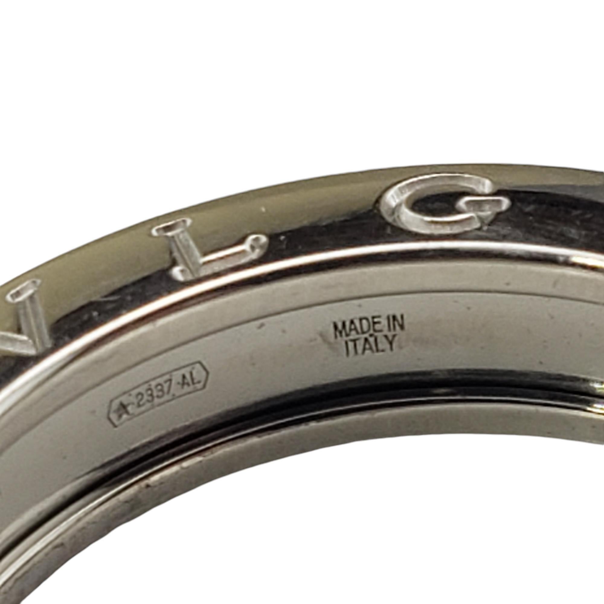 Bvlgari 18 Karat White Gold B.Zero 1 Ring Size 8.5 (58) #18749 For Sale 1