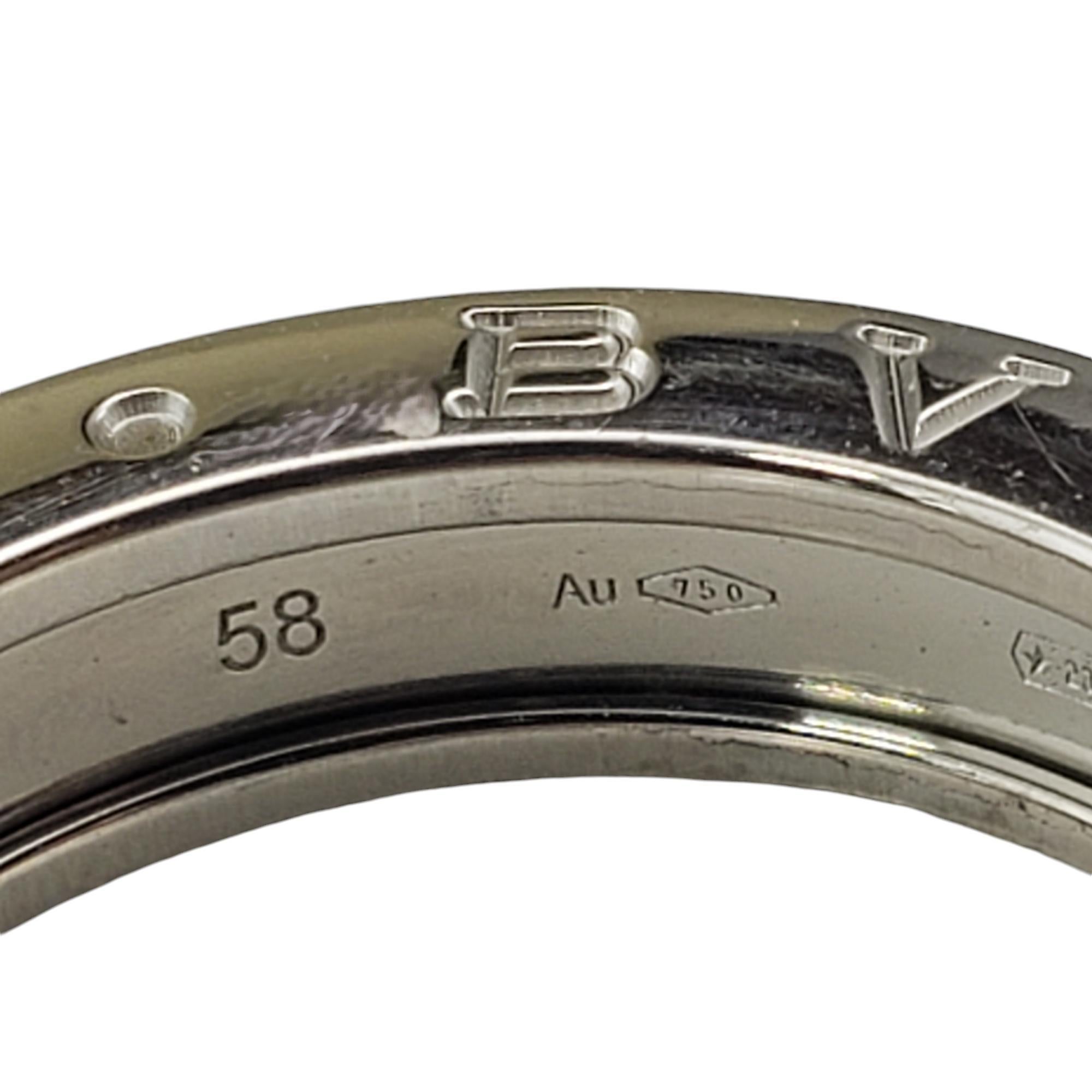 Bvlgari 18 Karat White Gold B.Zero 1 Ring Size 8.5 (58) #18749 For Sale 2
