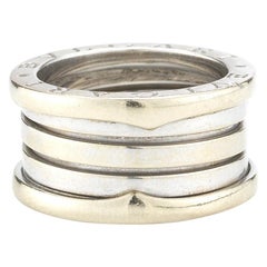 Bvlgari 18 Karat White Gold B.zero1 Four-Band Ring