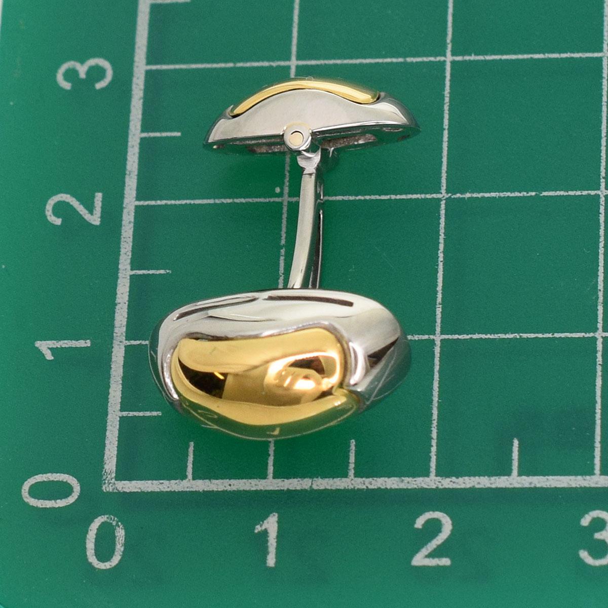 Bvlgari 18 Karat White Gold Yellow Gold Cufflinks 2