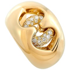 Bvlgari 18 Karat Yellow Gold 0.30 Carat Diamond Ring