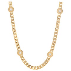 Bvlgari 18 Karat Yellow Gold 2.50 Carat Diamond Link Necklace