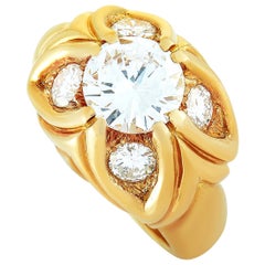 Bvlgari 18 Karat Yellow Gold 2.60 Carat Diamond Band Ring