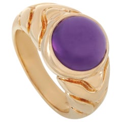 Bvlgari 18 Karat Yellow Gold Amethyst Ring