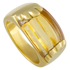 Bvlgari 18 Karat Yellow Gold and Citrine Ring