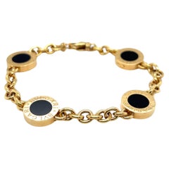 Bvlgari Armband aus 18 Karat Gelbgold und Onyx