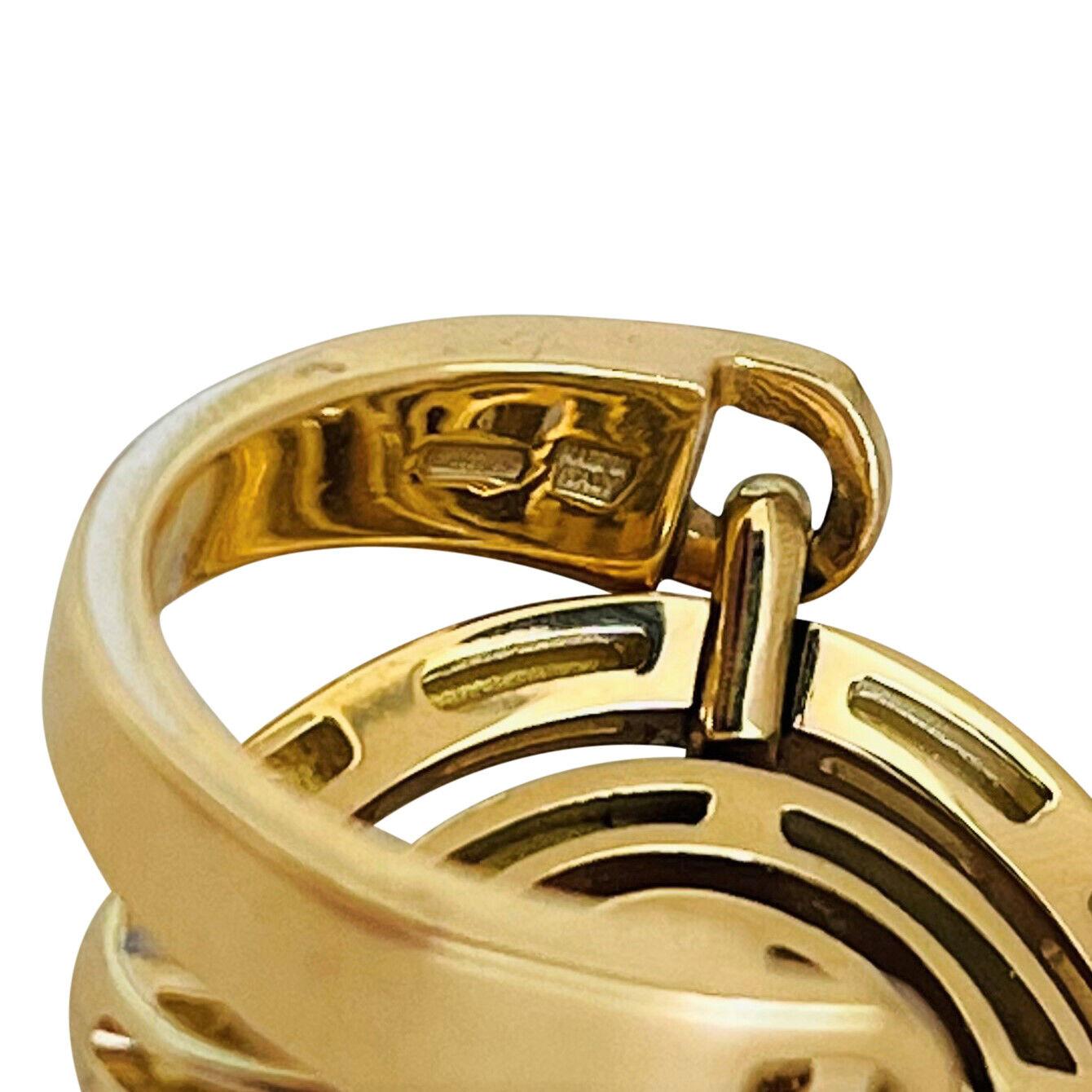 Bvlgari 18 Karat Yellow Gold Astrale Cerchi Ring Italy In Good Condition In Guilford, CT