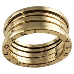 Bvlgari Bague à anneau B.Zero 1 en or jaune 18 carats, taille 9,75