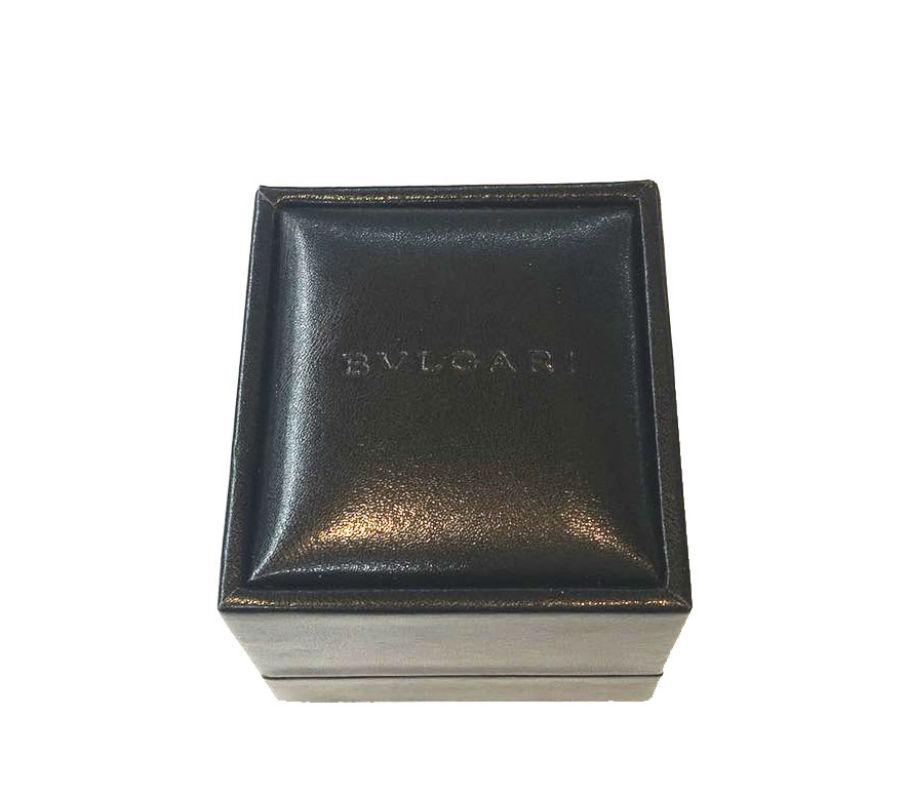 Bvlgari 18 Karat Yellow Gold B.Zero One Band Ring with Pave Diamonds For Sale 3