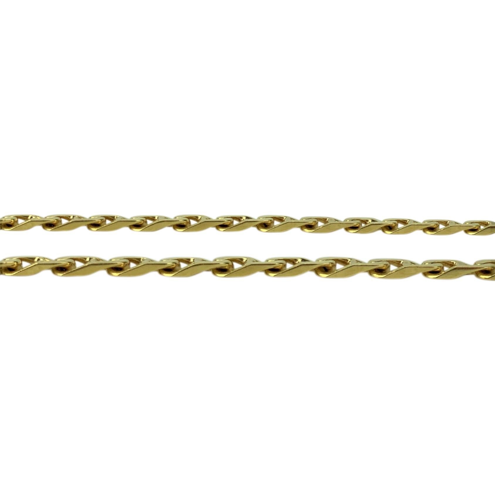 Women's or Men's Bvlgari 18 Karat Yellow Gold Gucci Mariner Link Chain Necklace