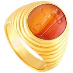 Bvlgari 18 Karat Yellow Gold Insignia Ring