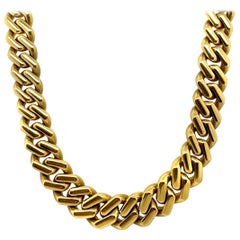 Bvlgari 18 Karat Yellow Gold Link Chain Necklace
