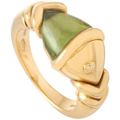 Bvlgari 18 Karat Yellow Gold Peridot Ring