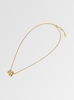 Bvlgari 18 Karat Yellow Gold Serpenti Viper Necklace With Diamonds, 20 " Long