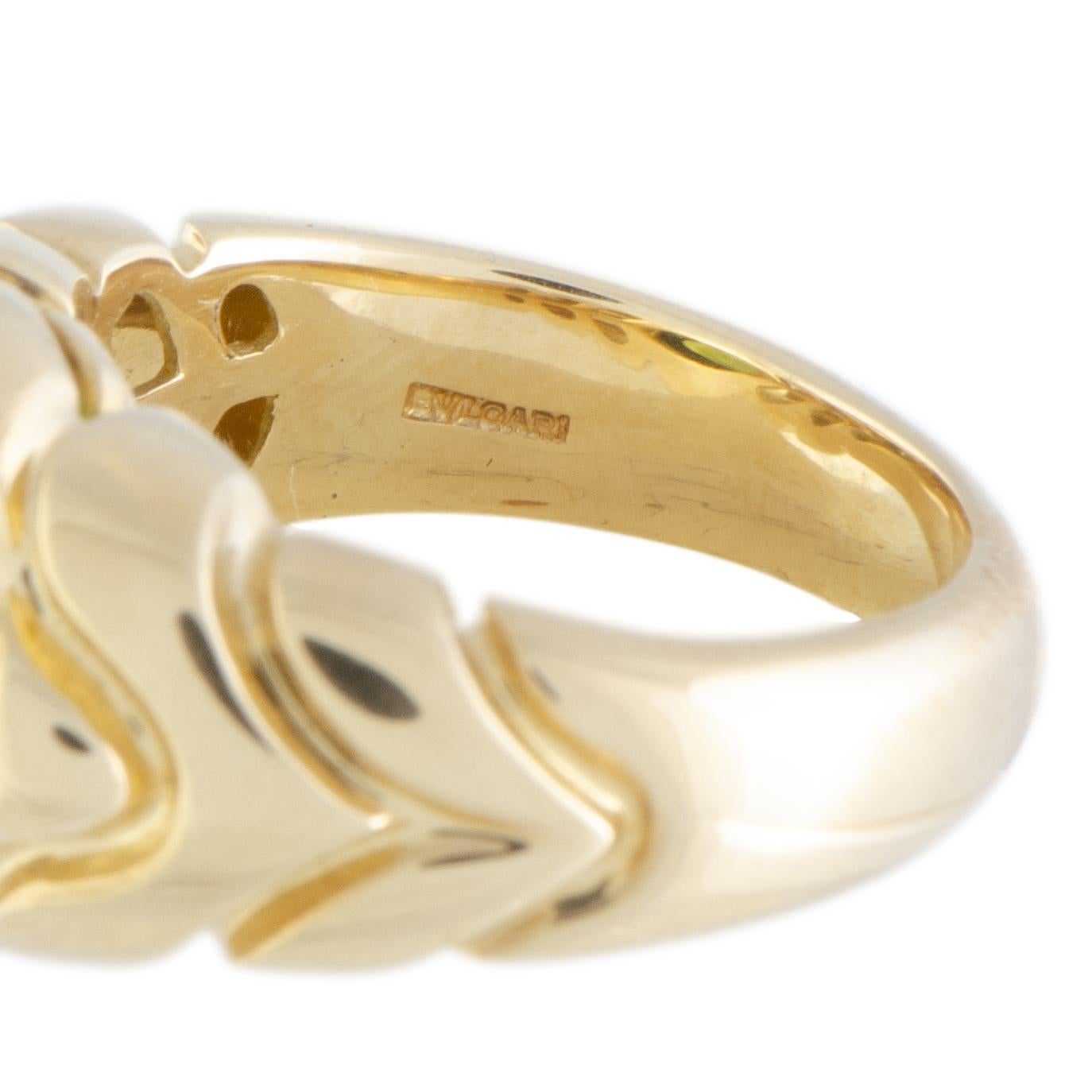 Women's Bvlgari 18 Karat Yellow Gold Tourmaline Ring