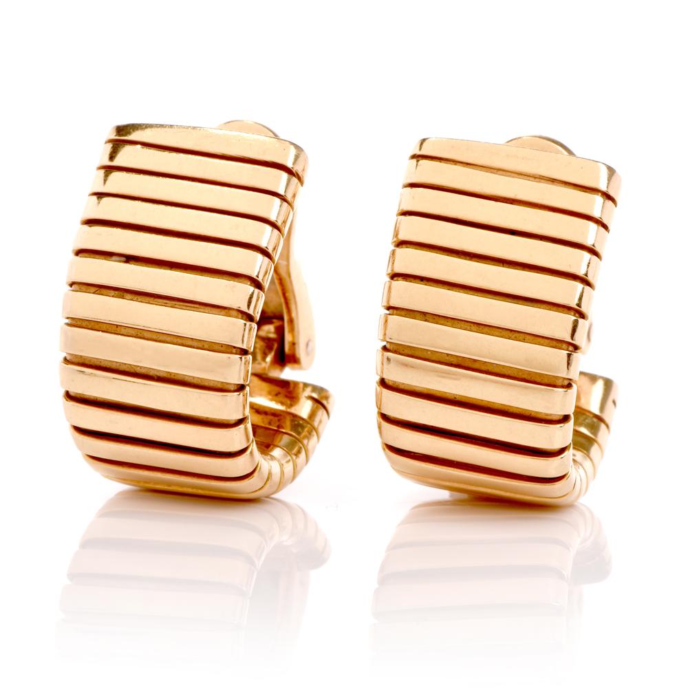 Women's Bvlgari 18 Karat Yellow Gold Tubogas Earrings