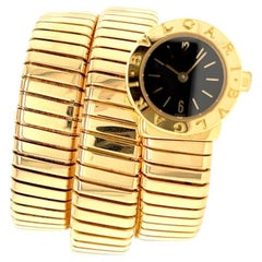 Bvlgari 18 Karat Yellow Gold Tubogas Wrap Wristwatch