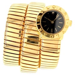Bvlgari 18 Karat Gelbgold Tubogas Wickel-Armbanduhr