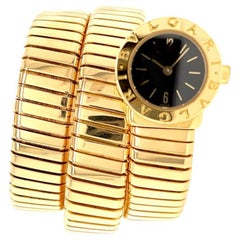 Bvlgari Montre-bracelet Tubogas enveloppante en or jaune 18 carats