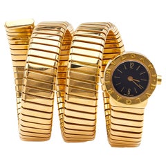 Bvlgari 18 Karat Yellow Gold Tubogas Wrap Wristwatch