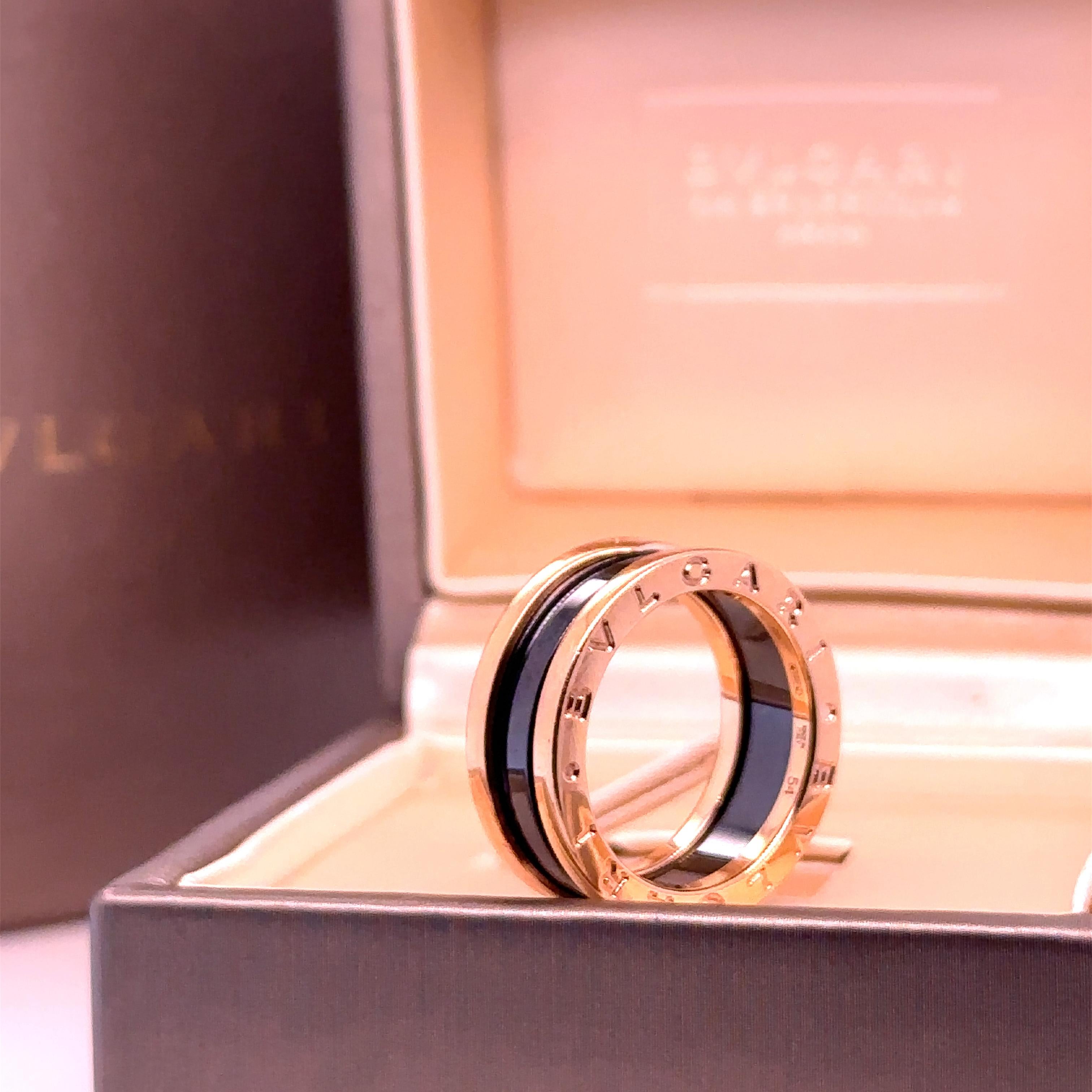 Women's Bvlgari 18ct Rose Gold B.Zero1 Four Band Ring 8g