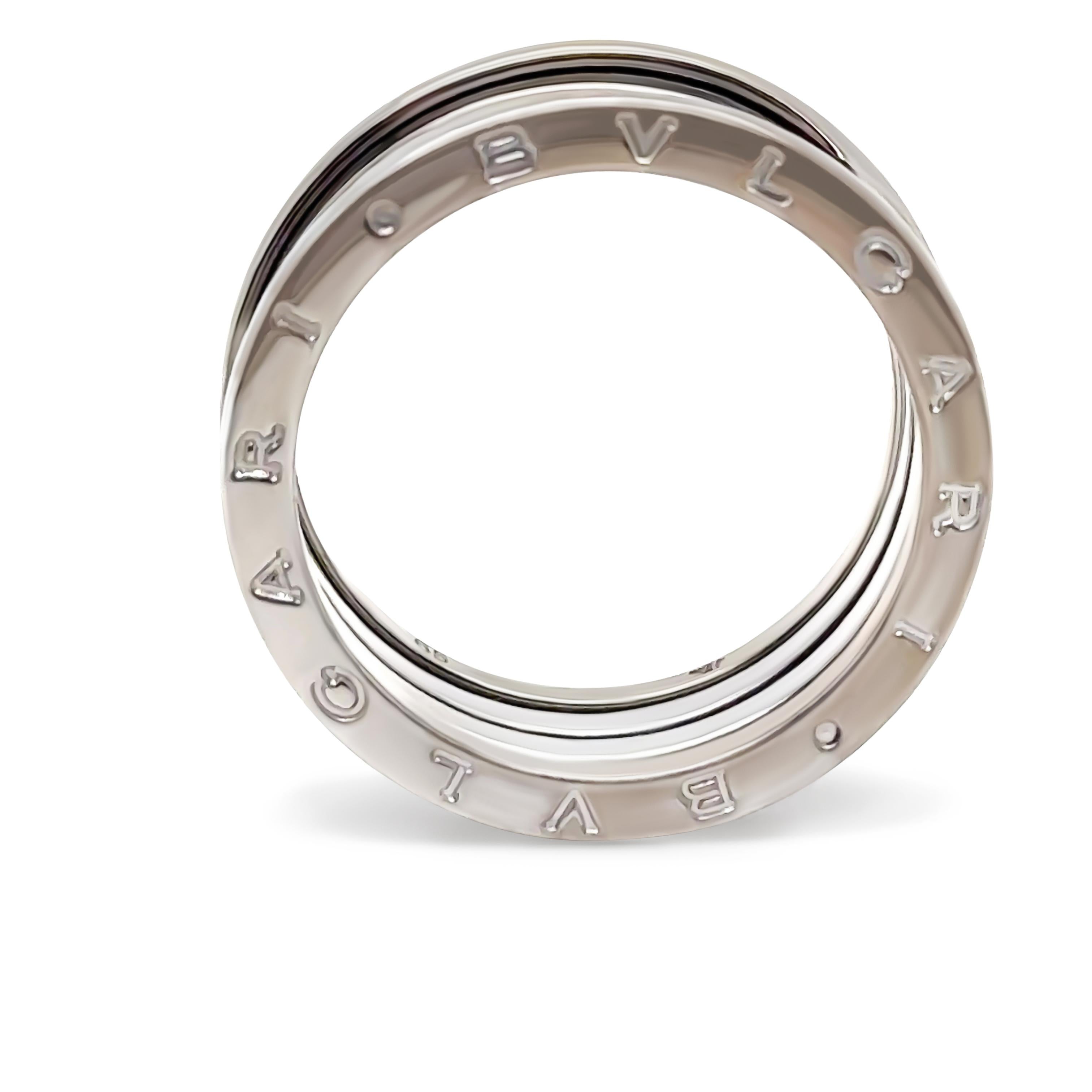 Bvlgari 18ct White Gold B.Zero1 Four Band Ring 14.22g For Sale 1