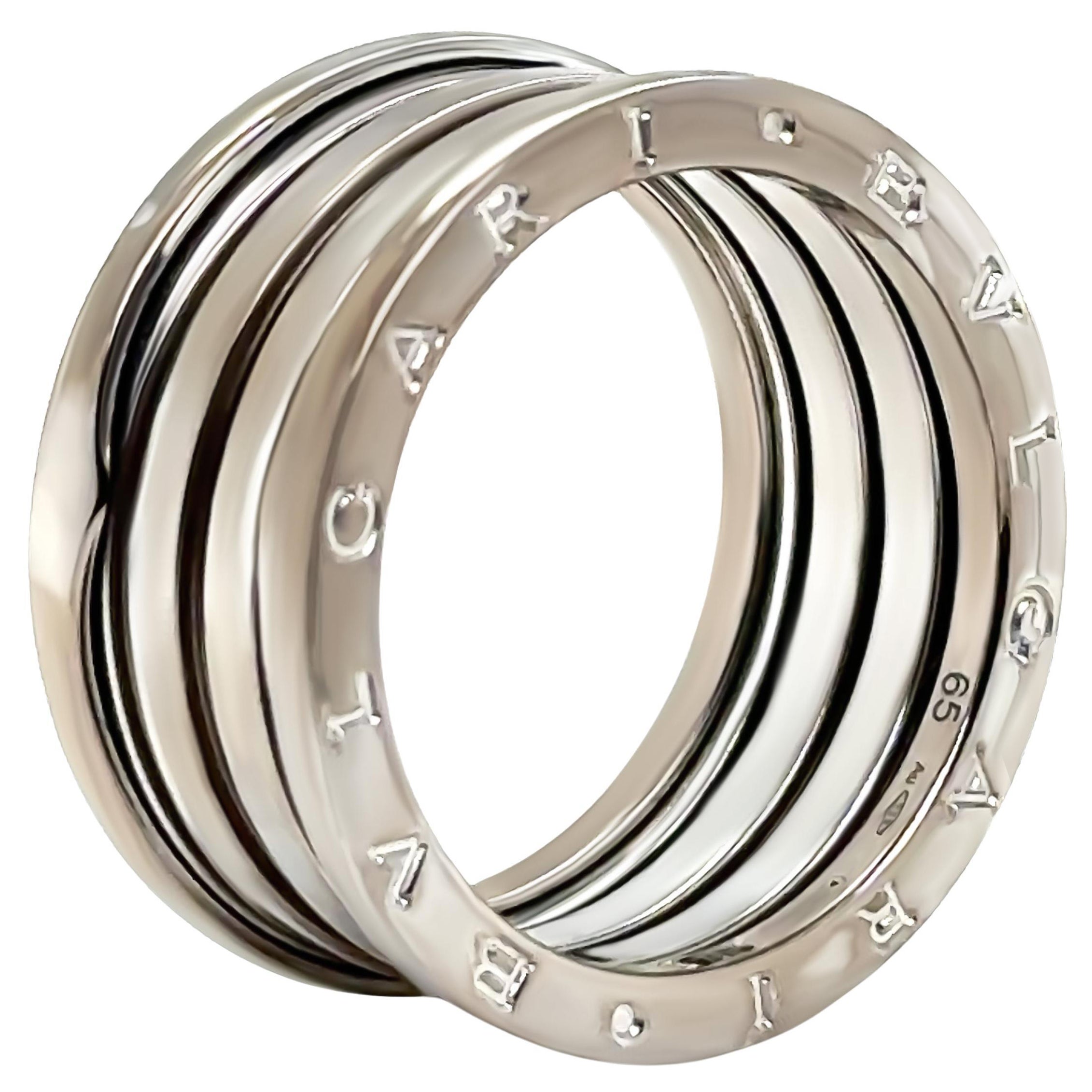 Bvlgari Bague à quatre anneaux en or blanc 18 carats B.Zero1 14,22 g