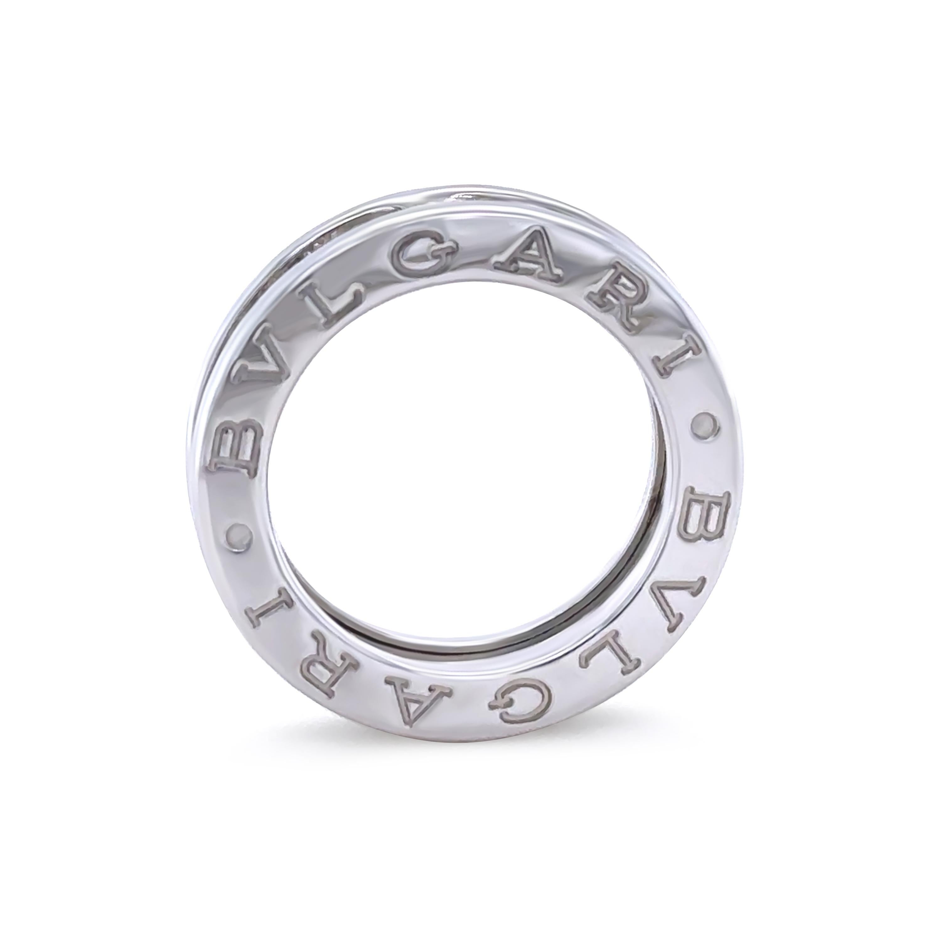 Bvlgari B.Zero1 Bague en or blanc 18ct 0,45ct Excellent état - En vente à SYDNEY, NSW