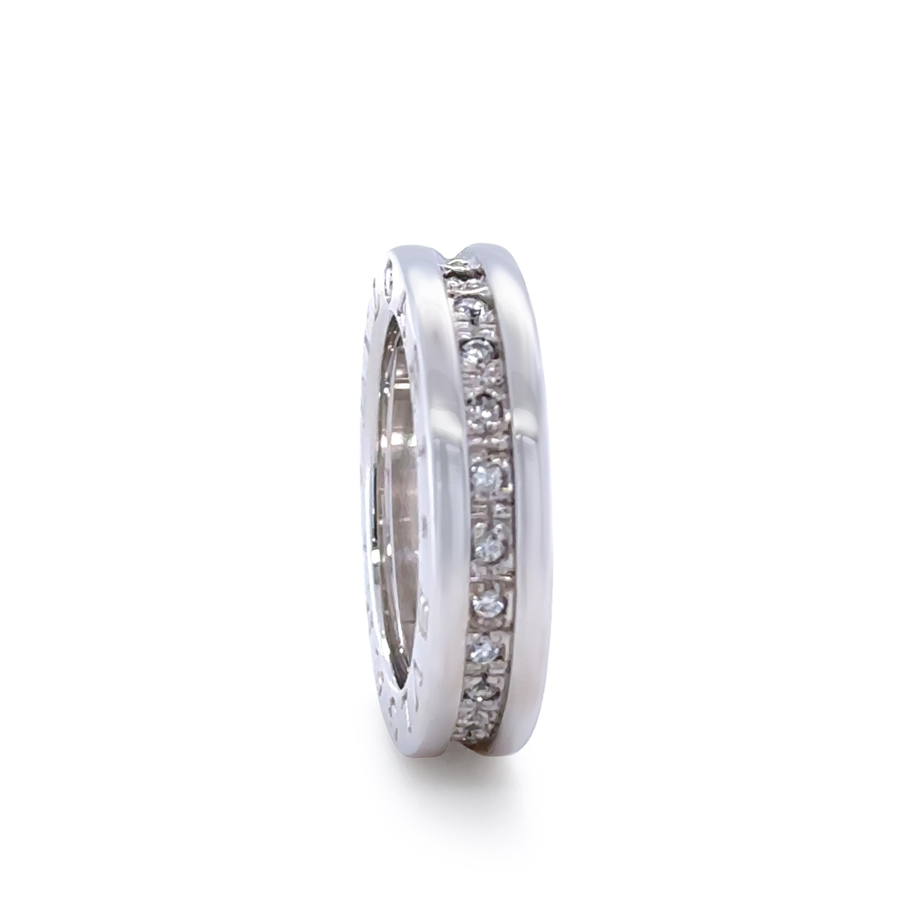 Bvlgari B.Zero1 Bague en or blanc 18ct 0,45ct Pour femmes en vente