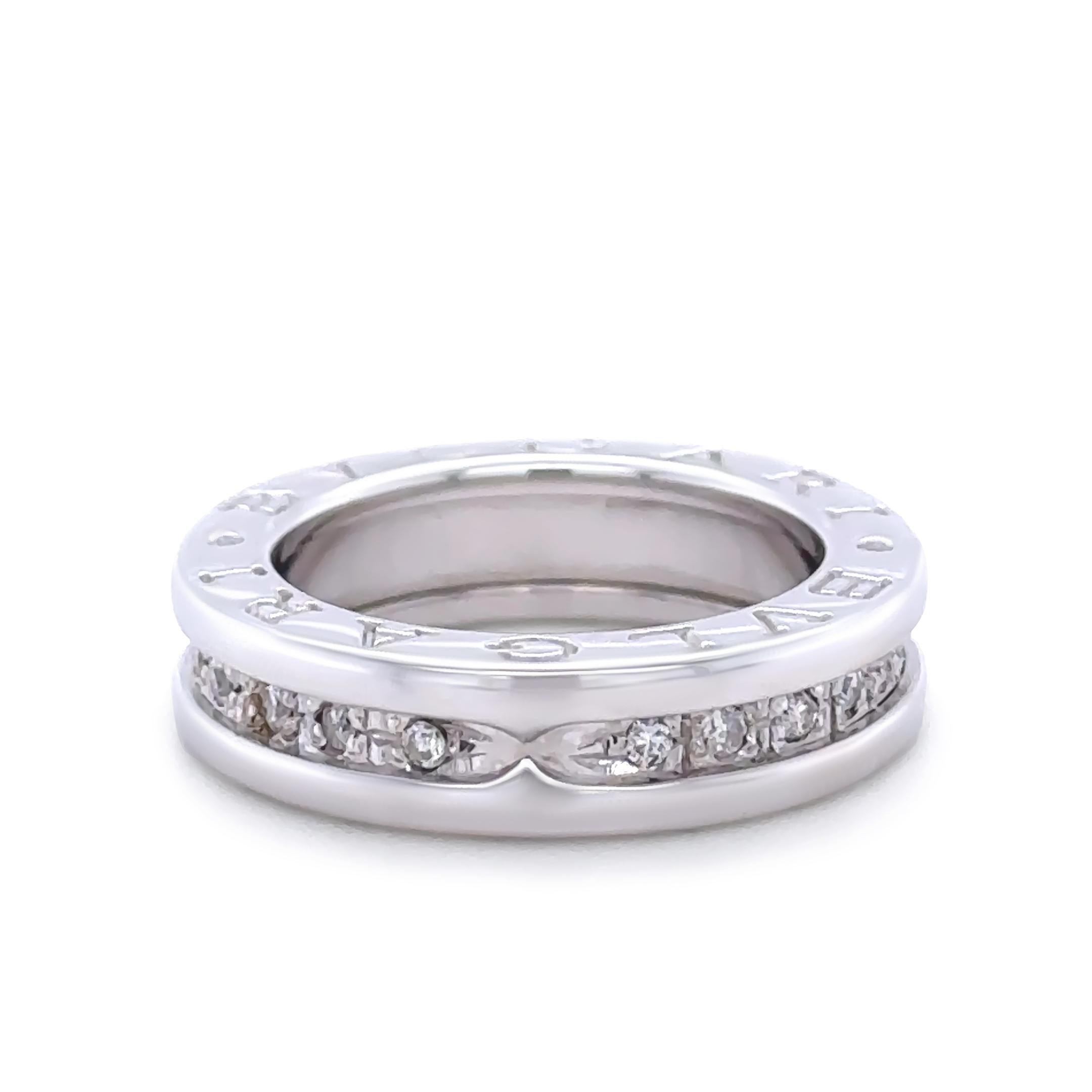 Bvlgari B.Zero1 Bague en or blanc 18ct 0,45ct en vente 1
