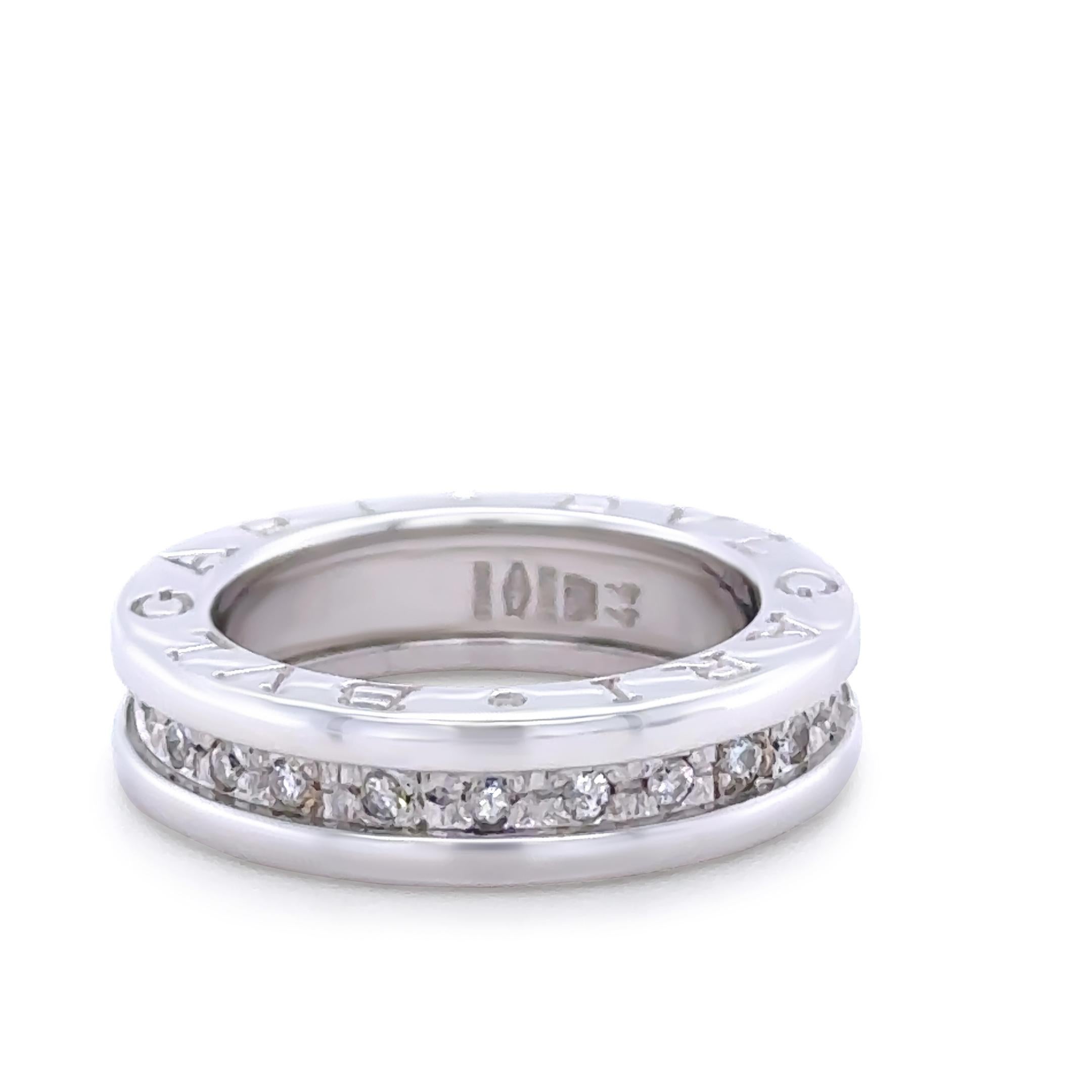 Bvlgari B.Zero1 Bague en or blanc 18ct 0,45ct en vente 3