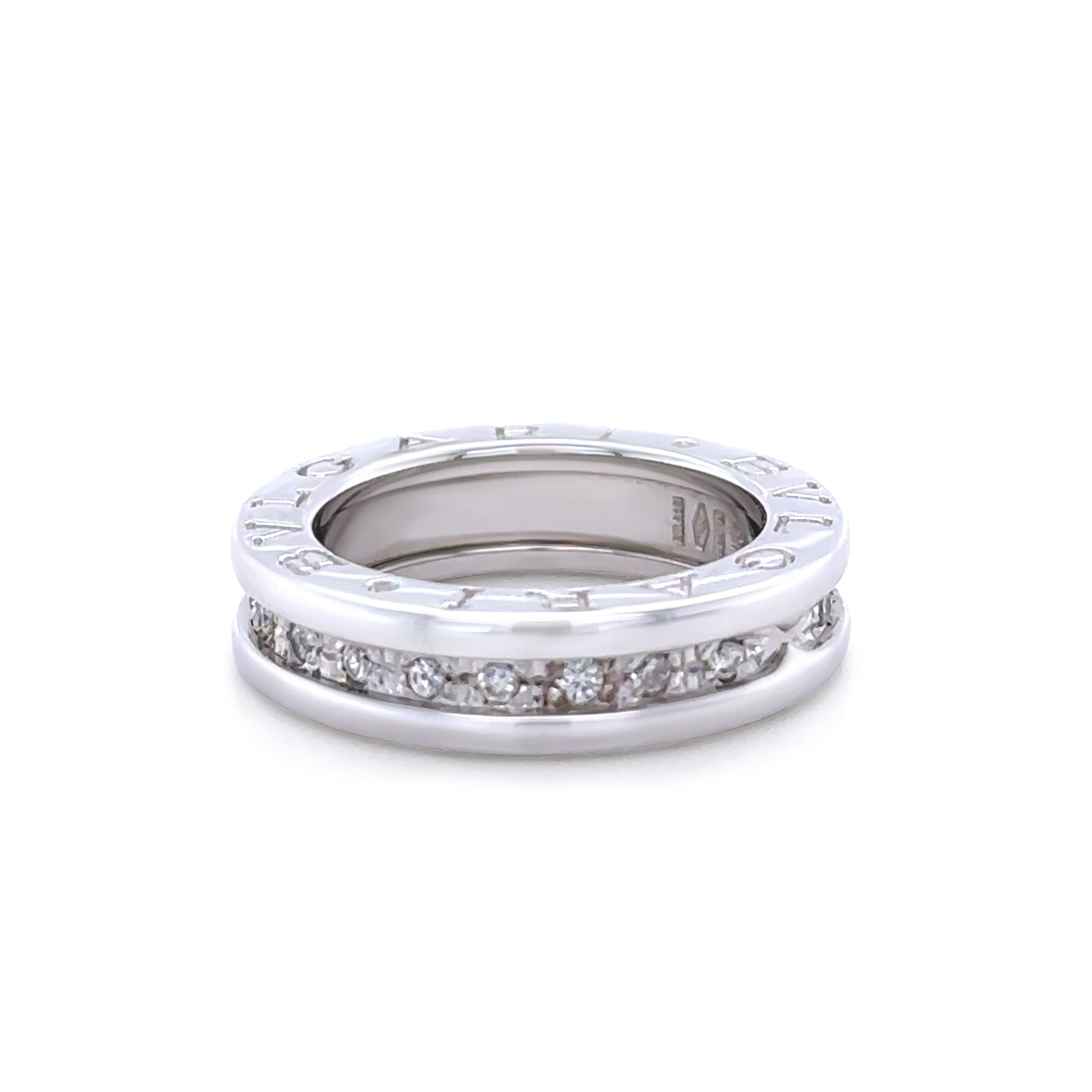 Bvlgari B.Zero1 Bague en or blanc 18ct 0,45ct en vente 4