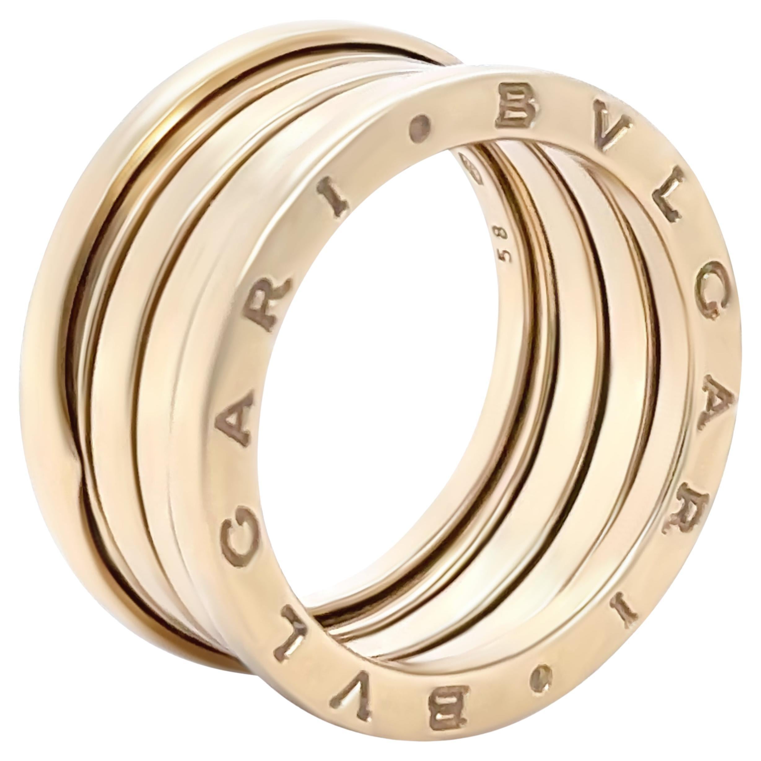 Bvlgari 18ct Yellow Gold B.Zero1 Four-Band Ring 12.32g For Sale