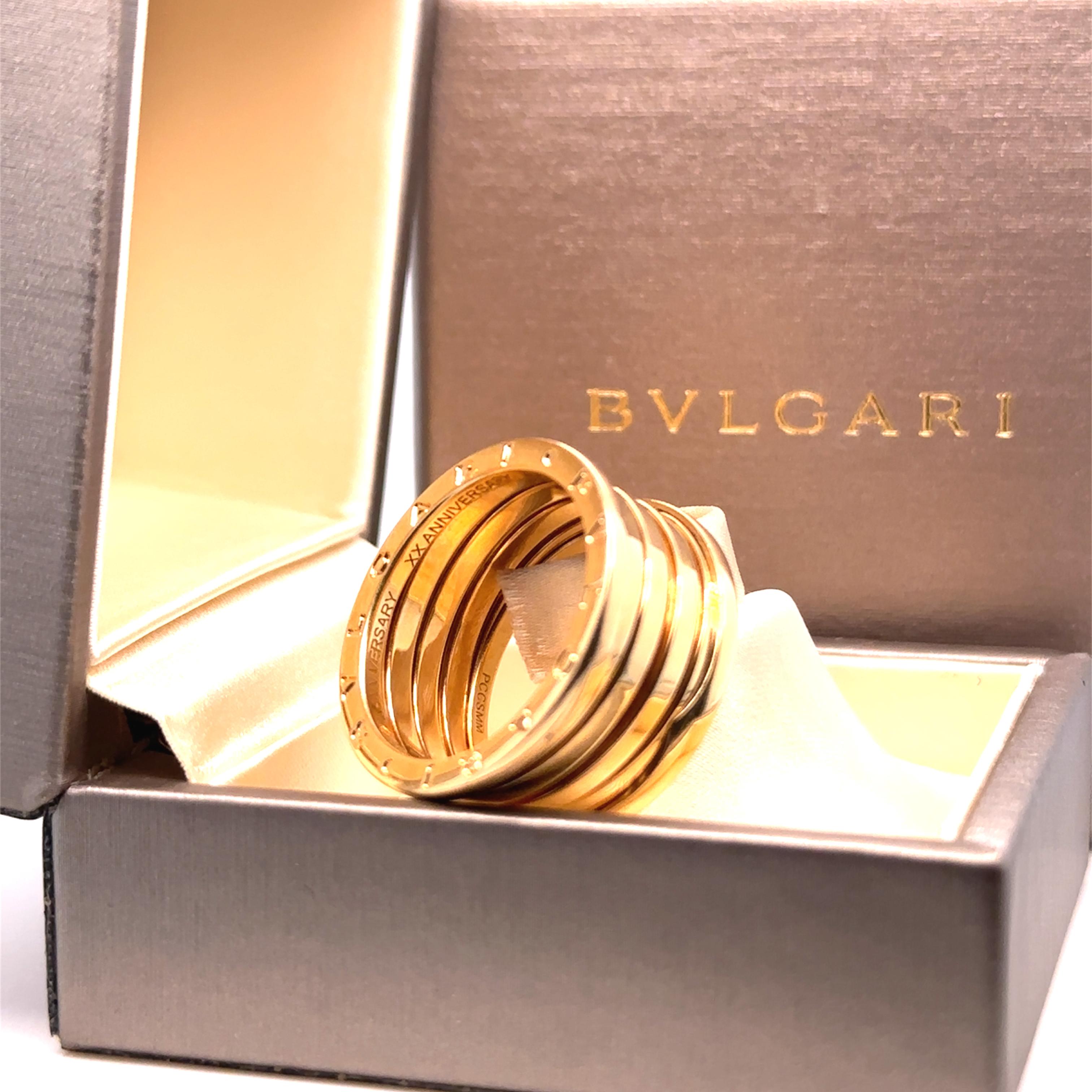 Bvlgari 18ct Yellow Gold B.Zero1 XX Anniversary Five-Band Ring 15.1g 3