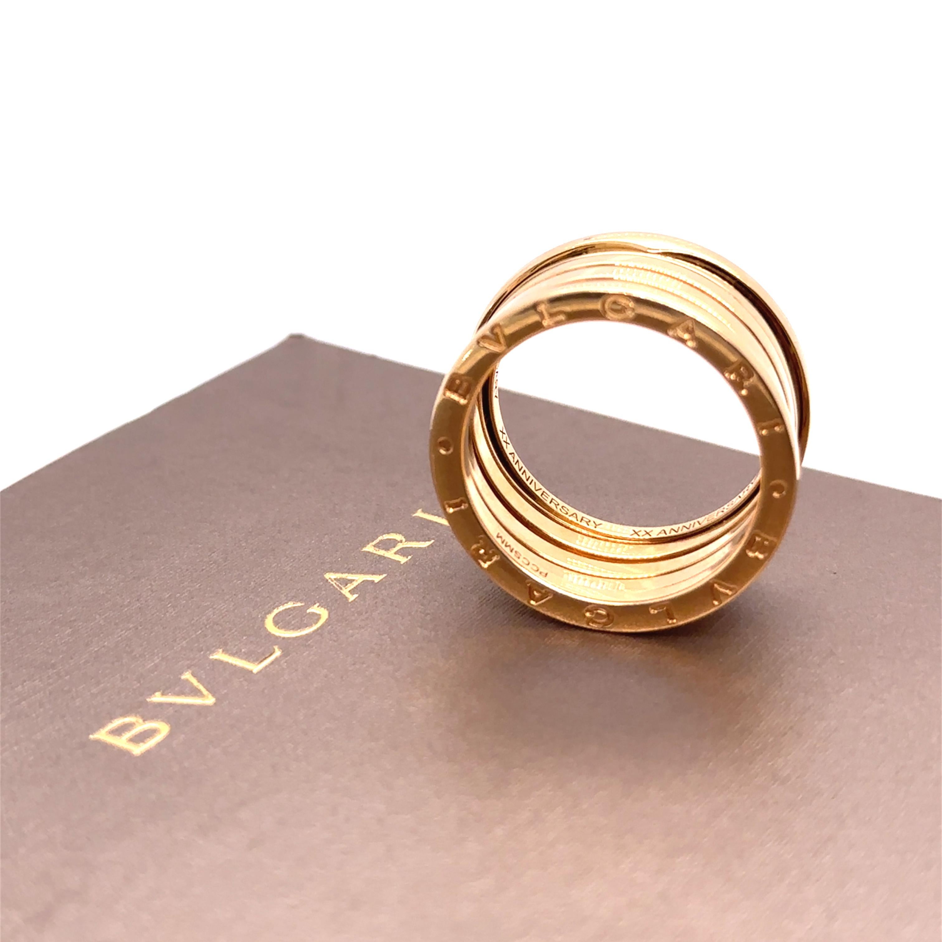 Bvlgari 18ct Yellow Gold B.Zero1 XX Anniversary Five-Band Ring 15.1g 5