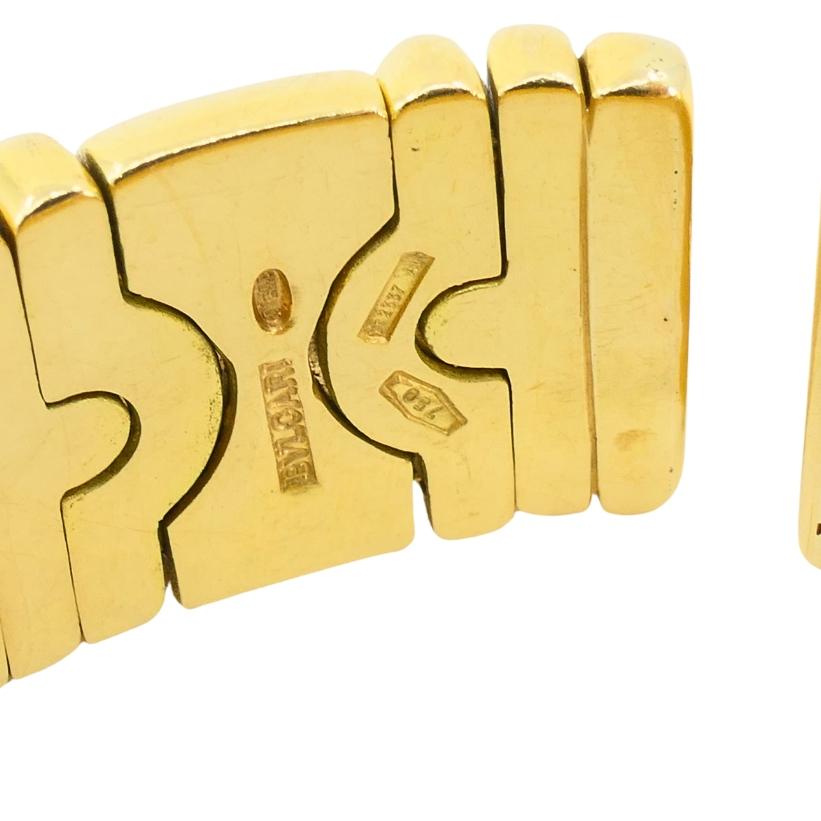 Bvlgari 18k Bulgari Cuff Parentesi Bracelet In Excellent Condition For Sale In Beverly Hills, CA