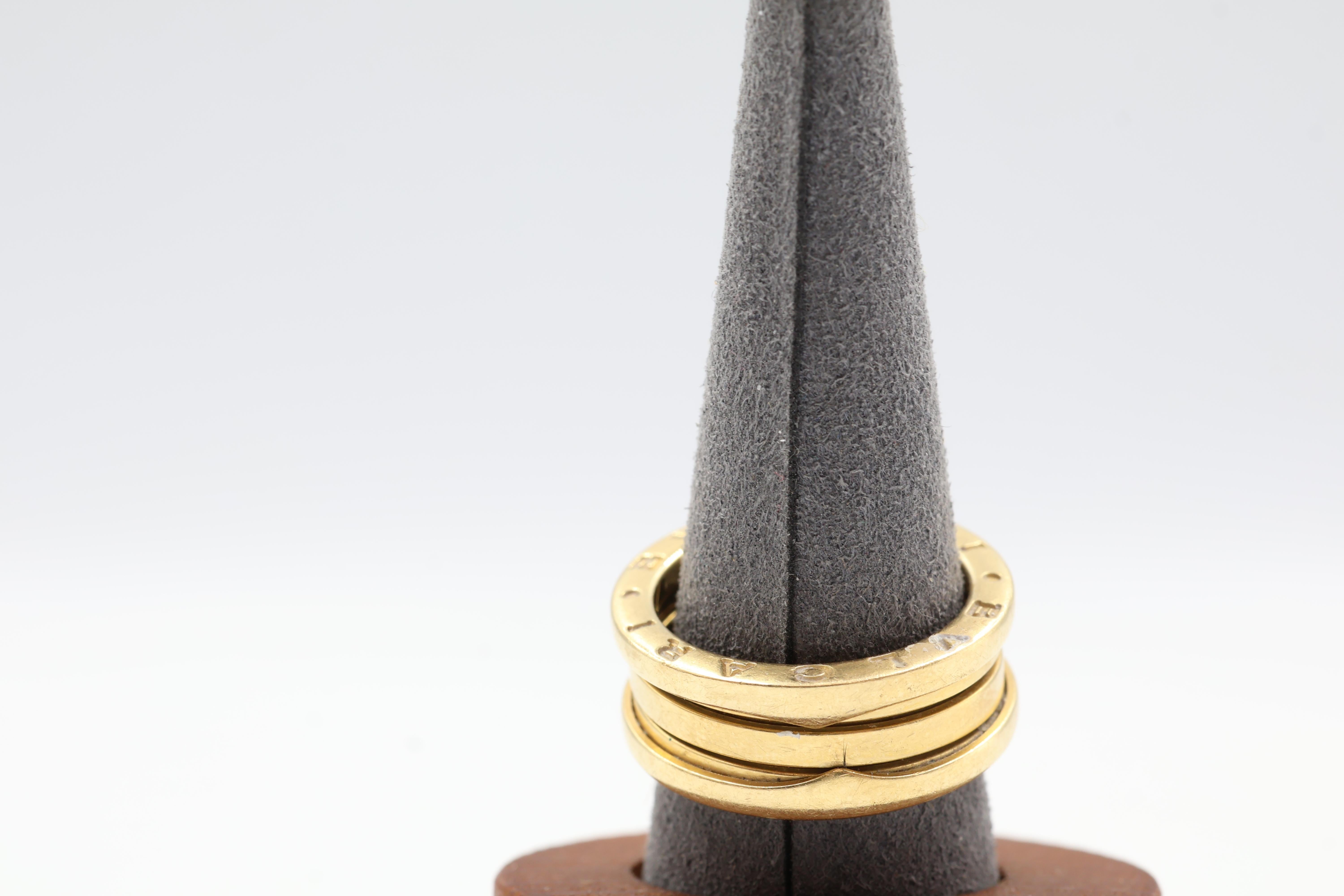 BVLGARI 18k B.Zero 1 Dreibandring Herren im Angebot